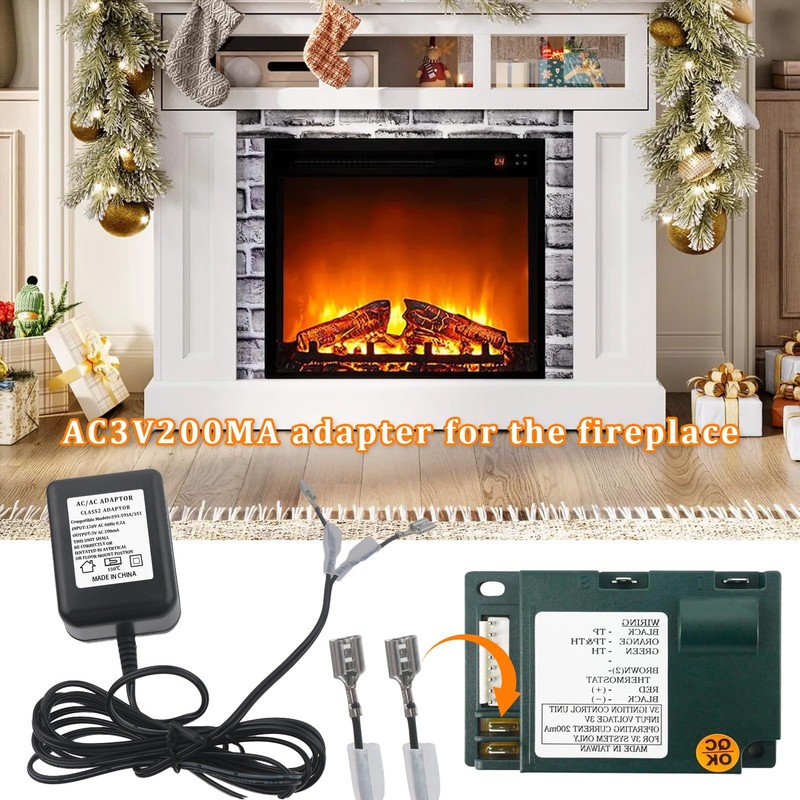 AC Adapter Transformer 3V for Dexen Fireplace Electronic IPI Pilot