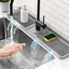 17.7inch Folding Faucet Mat for Kitchen Sink Splash Guard[7° Slope