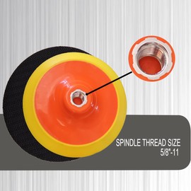 5 Inch hook and loop rotating pad with 5/8 "-11 thread, suitable for Angle Grinder Polisher (5 Inch)