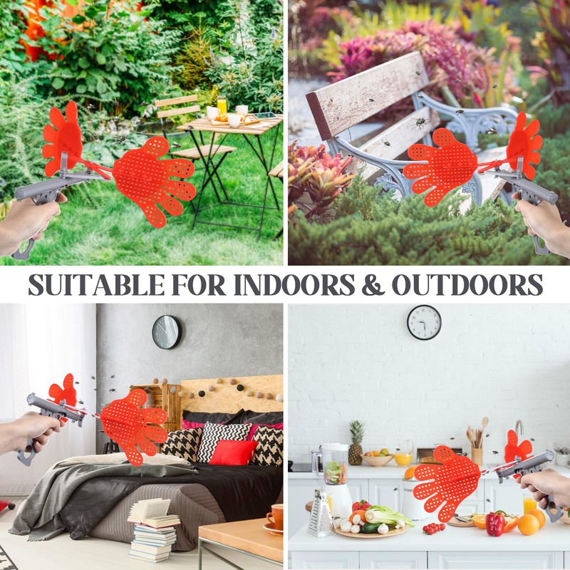 Qualiery 2 Pcs Fun Fly Swatter Gun, Plastic Bug Gun