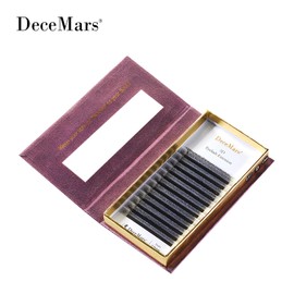 DeceMars 5D W Shape Premade Eyelash Extensions Clusters Natural Soft Thickness 0.07mm D Curl 15mm Volume Lash Extension Supplies Black Easy Fanning False Lashes (5D-0.07-D-15mm)