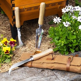 Jardineer Weed Puller Tools Set, 3 Pack Hand Crack Weeder, Stainless Heat Treated Steel Weed Root Remover with Ergonomic Handle, Multi-Purpose Weeding Tools for Lawn Garden Patio & Yard