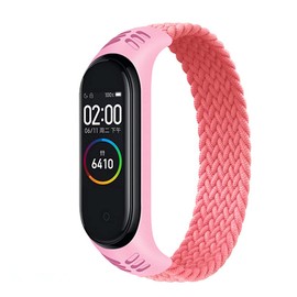 LeisureBands Braided Solo Loop Band for Xiaomi Mi band 5 6 7 Bands,Women Men Soft Stretchable Nylon Sport Replacement Wristband for Mi Band 4 3 Elastics Fibres Strap