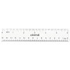 Universal UNV59025 6 in. Long Standard/Metric Plastic Ruler - Clear