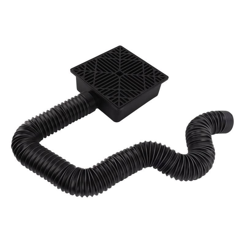 Black Gutter Downspout Extensions Catch Basin Low Profile Downspout Extender