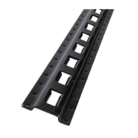 Mytee Products (4 Pack 5' Vertical E-Track Tie-Down Rail - Made in USA | Black Powder Coated Steel, Bolt-On Tie Down Rail for Cargo on Pickups, Trucks, Trailers, Vans