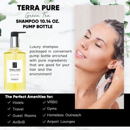 Terra Pure Shampoo, Retail Size Hotel Amenities, 10.14 oz. (Single)