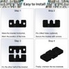 24 Pack Flush Mount Brackets 1.7in x 0.75in Black Stainless