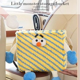 Back of Seat Car Organizer | Large Capacity Car Rear Seat Back Cartoon Storage Bucket - Rear Seat Tissue Holder Trash Bag for Kids and Travel