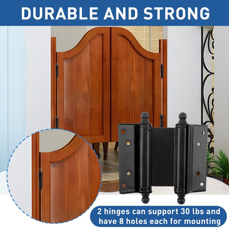 TamBee 4inch Double Action Hinge Saloon Door Hinges Swinging Door