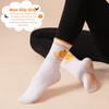 Grip Pilates Crew Socks for Women, Non Slip Yoga Socks