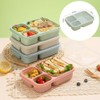 Poemtian 4 Pack Bento Lunch Box Set, Meal Prep Container,