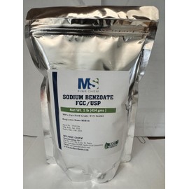 MS Finechem Sodium Benzoate 100% Purity Food Grade Preservative Additive - 1 LB