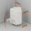 Polarized 2-Prong L Type Adapter, Vertical Right Angled Down Angle