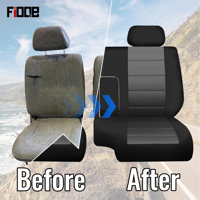 Fioqe 60/40 Split Bench Seat Covers for Toyota Pickup 1989-1994,