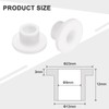 sourcing map 10pcs Flanged Sleeve Bearings Plastic Bushings ID 9mm