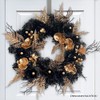 Black and Gold Elegantly Goth 20" Wreath, Spooky Horror Themed