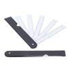 Entatial 20cm Fan Shaped Folding Multiscale Measuring Ruler Black Plastic