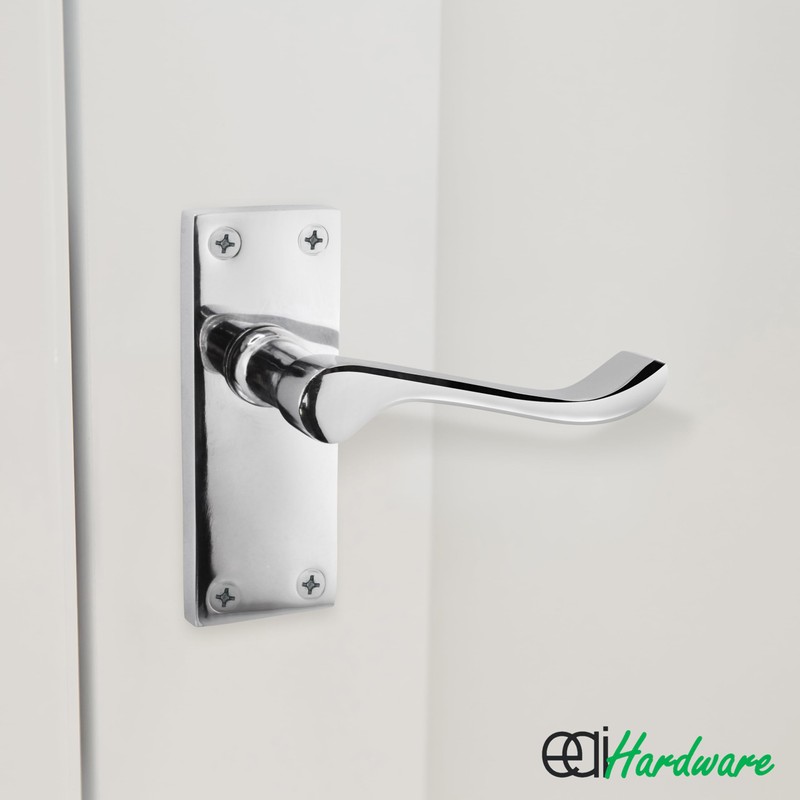 EAI Polished Chrome Victorian Scroll Door Handles | 1 Pair