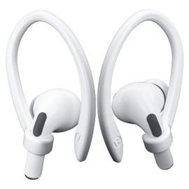 ICARERSPACE 2 Pairs AirPods Ear Hooks for AirPods Pro 2, AirPods Pro, AirPods 4, 3, 2 & 1, Upgraded Anti Slip Sports Clip Hooks for AirPods 1, 2, 3, 4,Pro, Pro 2 – White