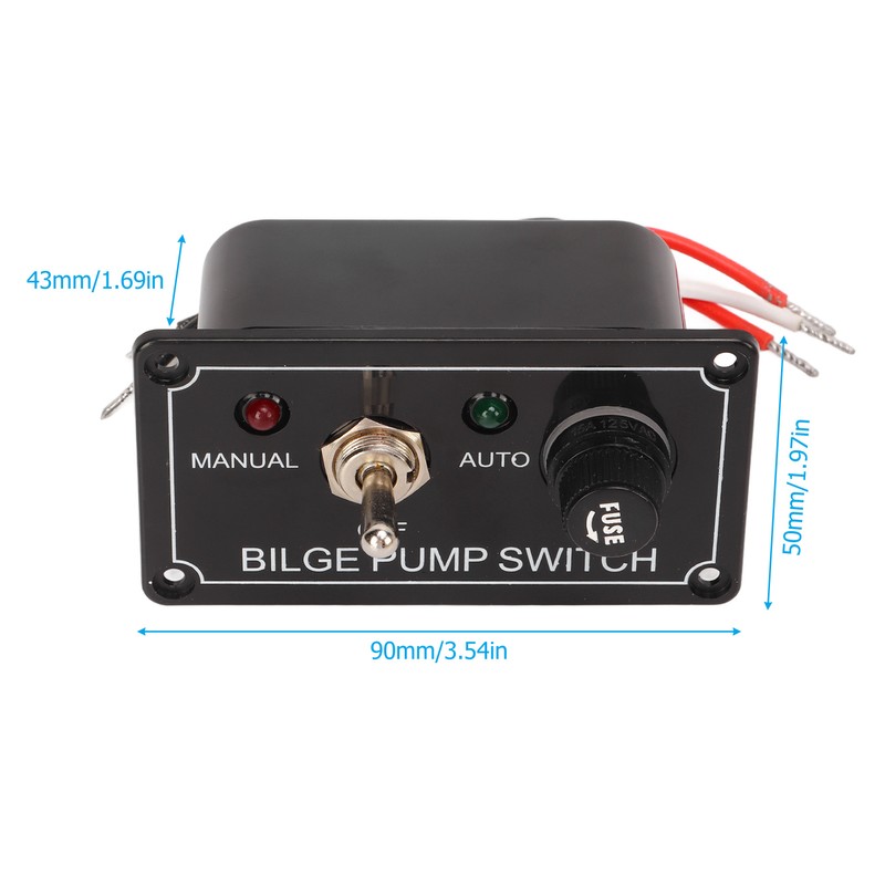 3 Way Bilge Pump Switch Rocker Toggle Switch Panel Marine