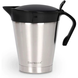 Rorence Stainless Steel Double Insulated Gravy Boat Sauce Jug with Hinged Lid for Thanksgiving Dinner - 32 Oz