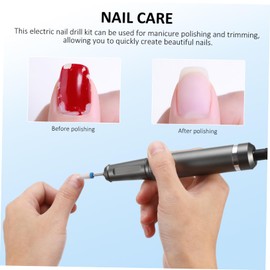 TOVINANNA 1 Set Nail Drill Professional Nail File for Home Salon Use Replaceable Grinding Heads Stylish Design Durable Construction