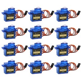 RC Servo 12Pcs SG90 9g Micro Servos for RC Robot Helicopter Airplane Controls Car Boat Mini Servo