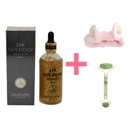 Serum 24k Goldzan  Rodillo Facial D Jade  Diadema Skincare                                                                                            