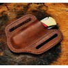ADAM KNIVES Leather Pocket Knife Sheath For Belt, Slanted Sheath,