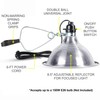 Simple Deluxe Clamp Lamp Light Socket with 8.5 Inch Aluminum