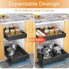 Merrylun Expandable Pull Out Cabinet Drawers Organizer Slide Shelves with