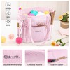 MYBAGZING Corduroy Crochet Bag 11.5" Large Yarn Storage Tote with