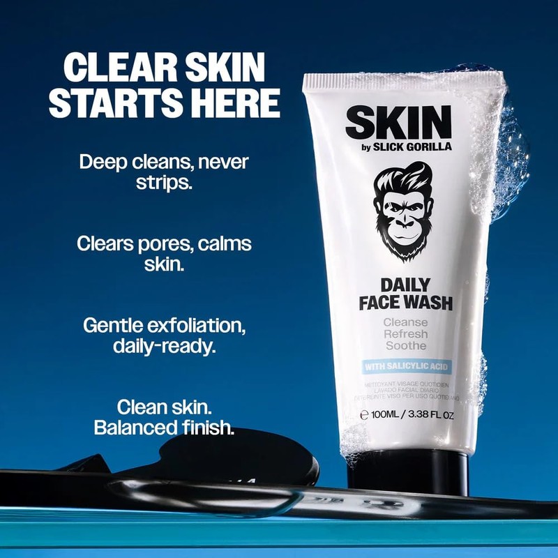 Slick Gorilla Daily Face Wash for Men with Salicylic Acid