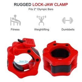 QIMEI-SHOP Dumbbell Clasps, Quick Release Barbell Clamps, Non-Slip Barbell Collars for 50 mm Olympic Bar, Weightlifting, Fitness, Training