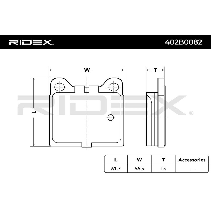 Ridex D140 Brake Disc Bremssteine 402B0082 Brake Pad Set, disc
