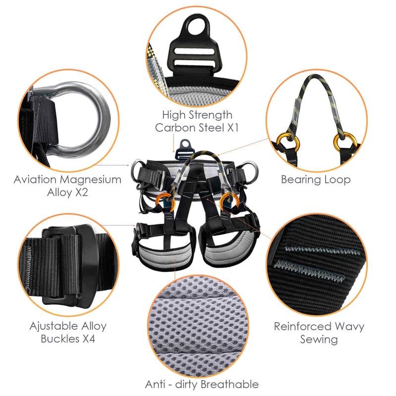 HandAcc Climbing belts, Thicken Professional Large Size Safety Seat Belts