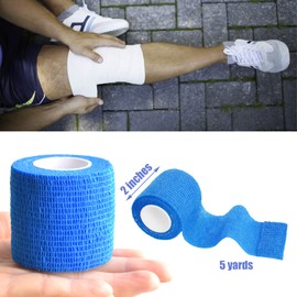 Gondiane 9 Pack 2" x 5 Yards Self Adhesive Bandage Wrap Self Stick Wrap for Ankle, Wrist, Finger, Sports, Breathable Cohesive Vet Tape for Pets (Dark Blue)