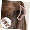WOONEKY 3pcs Large Frosted Heart Hair Claw Clips Nonslip Hair