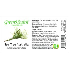 Australia Tea Tree Oil – 100% Pure Essential Oil – GreenHealth (16 fl oz (473 ml) Glass Bottle)