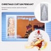 SOLUSTRE 1 Set Illuminated Christmas Tree Curtain Panel Lace Window