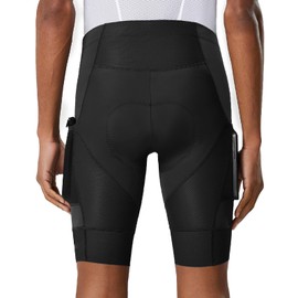 YKYWBIKE Cycling Shorts Men with Pockets,4D Padded Bike Shorts for Men,Biker Shorts UPF 50+ MTB Bicycle Road Biking Shorts, Black, Medium