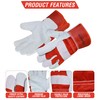 Foriox International Split Leather Work Gloves, Heavy Duty Thorn Proof