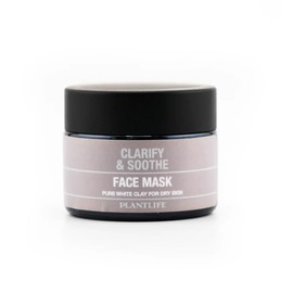 Plantlife Clarify & Soothe Face Mask with Pink Clay, Skincare Facial Mask for Controlling Oil and Refining Pores, Invigorate and pamper your sensitive skin - Mix with Water or Essential Oil