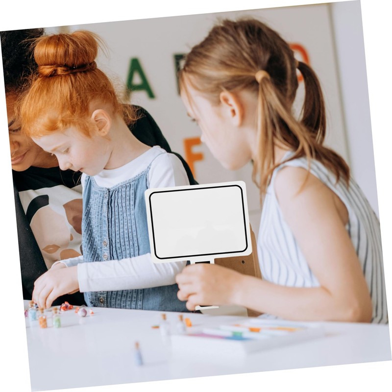Operitacx Reusable Double-Sided Handheld Whiteboard Dry Erase Scoreboard for Classroom