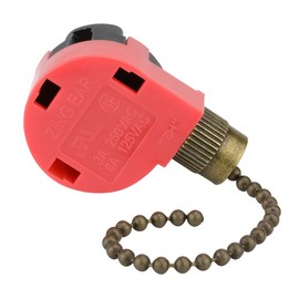 ZE 268S1 Ceiling Fan Switch Zing Ear 268S1 3 Speed 4 Wire Pull Chain Switch For Hunter Ceiling Fan,3 Speed Control Switch Ceiling Fans, Wall Lamps, Cabinet Light, Bronze