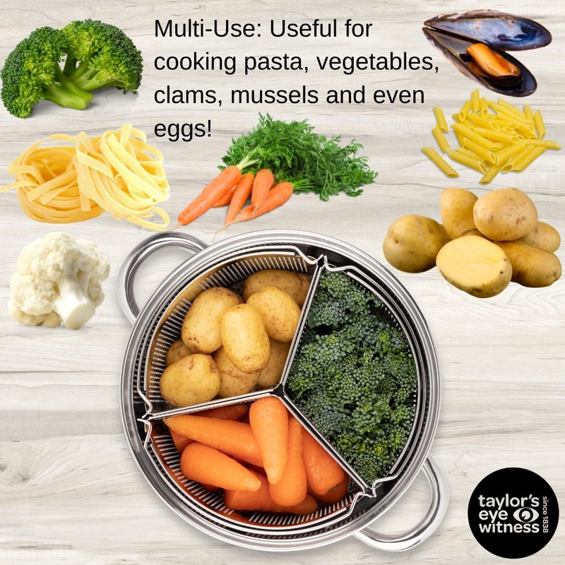 Family Saucepan Triple Divider Separator Set - Saves Cooking Space