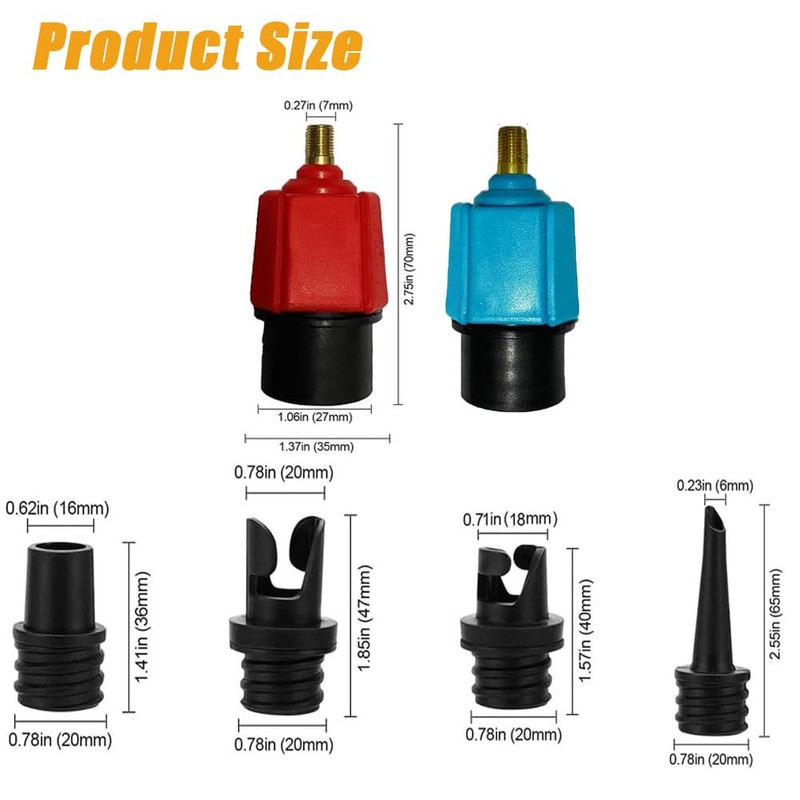 Shengsenfu Inflatable SUP Pump Valve Adapter, Multifunction Valve Adapter with