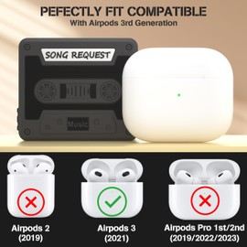 Valkit Compatible Airpods 4 Generation Case Cover, Cassette Tape Recorder Design Airpods 4 Case with Cleaner Kit Shockproof Protective Case for Airpods 4 Gen for Men Women