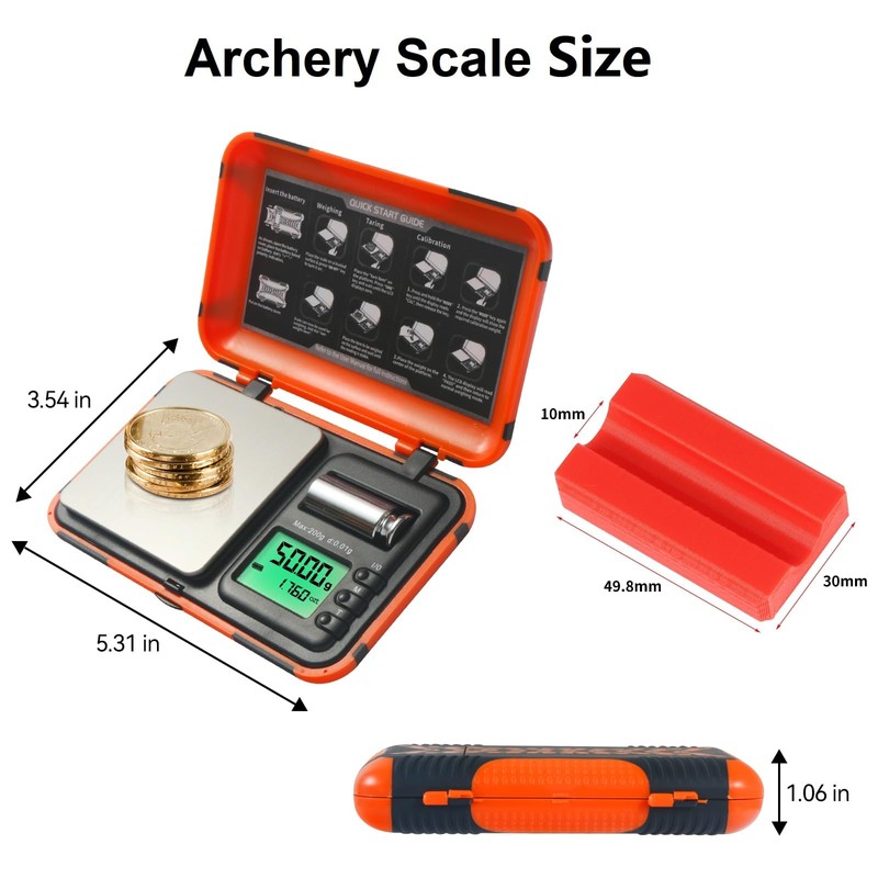 AHOSOUTLY Archery Scale Dual Unit and HD Display LCD Digital